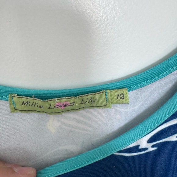 Millie Loves Lily Sea Turtle Pocket Dress Size 12 - Picture 2 of 4